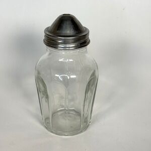 Chicago Glass Vintage Single Hole Sugar/Powder Creamer Shaker Aluminum Lid